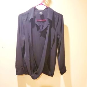 Bobeau black long sleeves blouse size S